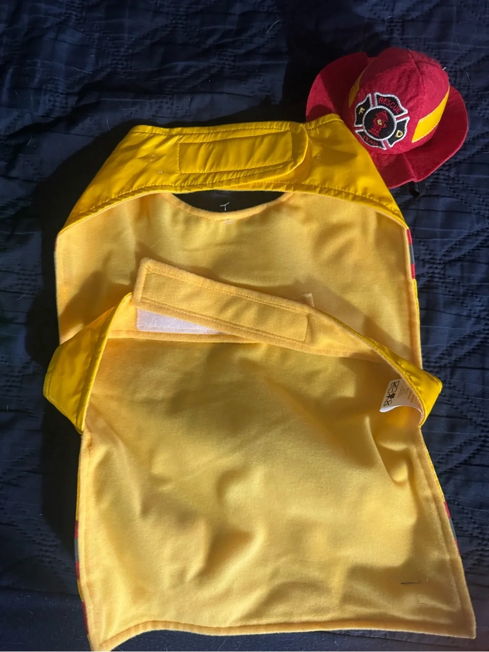 Pets - firefighter with hat dog costume size large